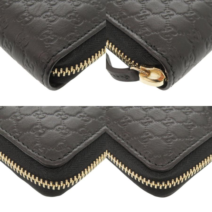 新品同様 グッチ マイクログッチシマ リボン 388680 ブラック ラウンドファスナー 長財布 黒 0731【中古】GUCCI GUCCI（グッチ） 新品同様 マイクログッチシマ リボン 388680 ブラック