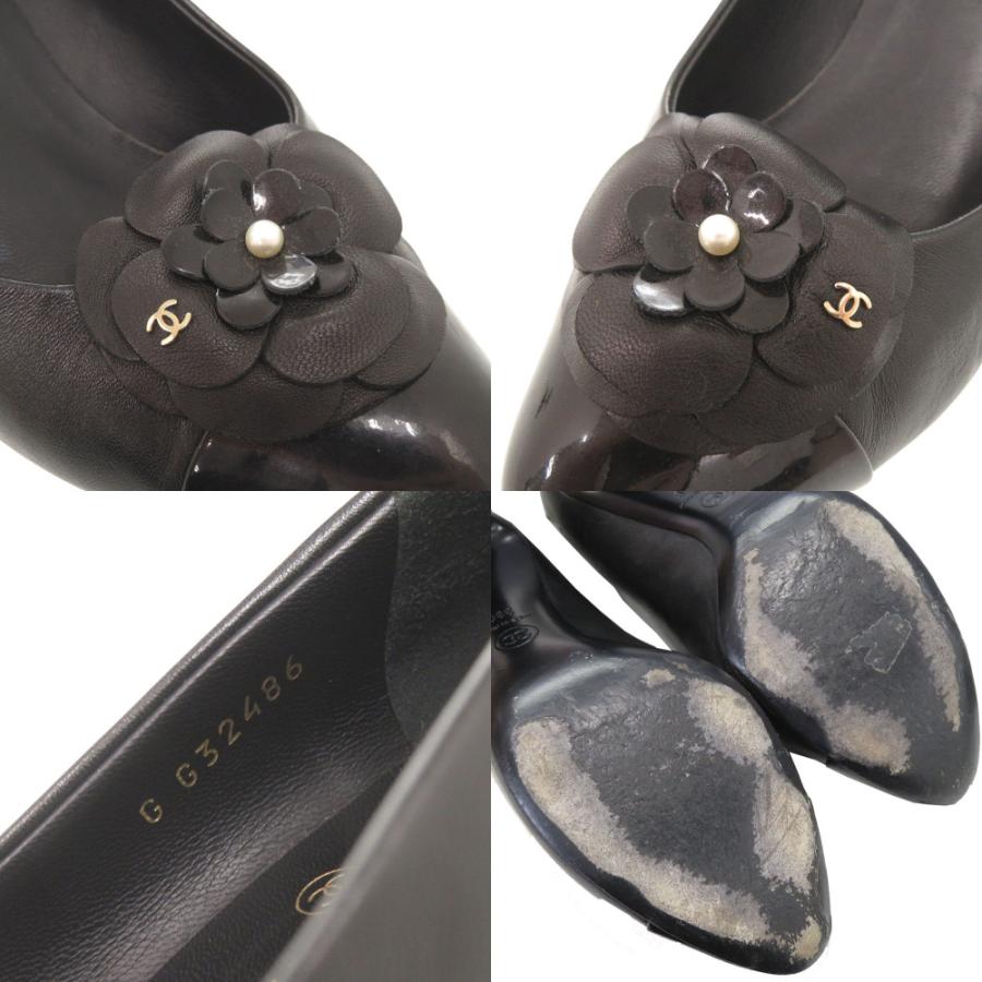 CHANEL（シャネル） カメリア ココマーク サイズ38C レザー ブラック