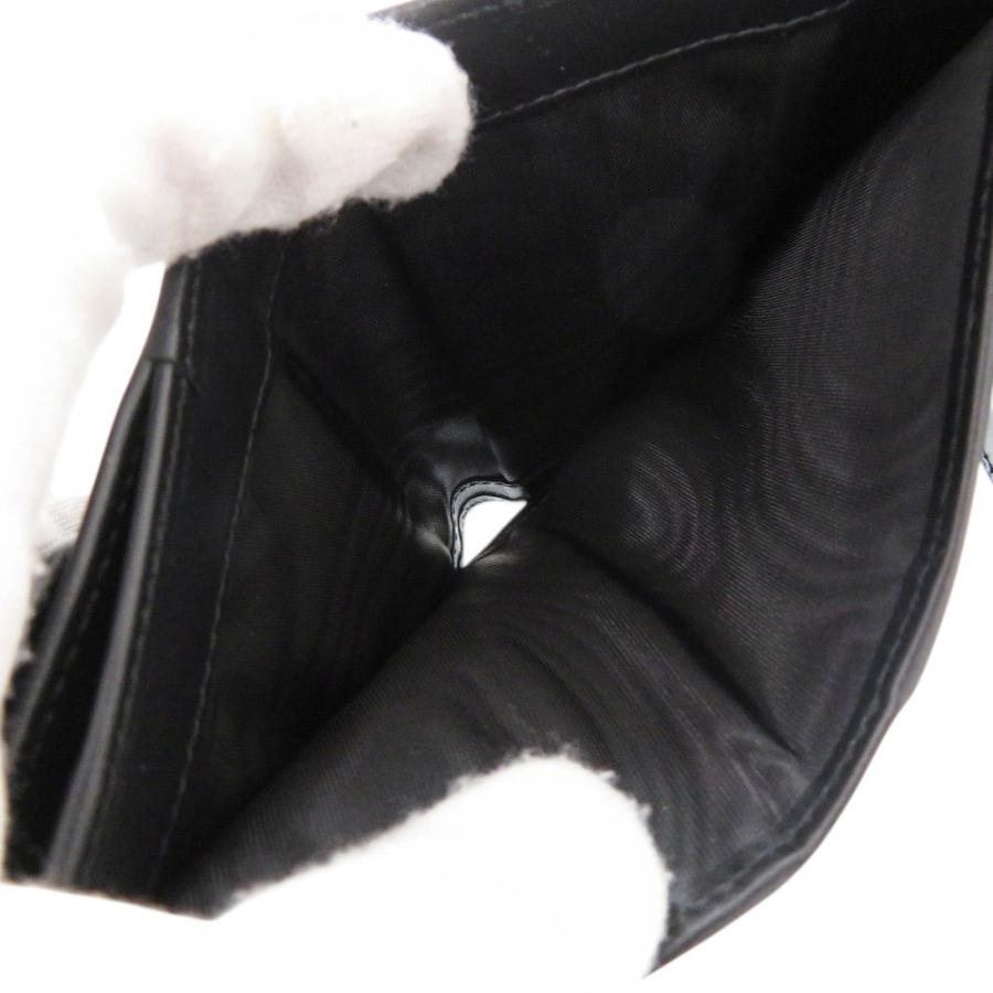 未使用 プラダ サフィアーノトライアングル 1MH043 レザー ブラック 三つ折り財布 黒 1105【中古】PRADA PRADA - 未使用 プラダ サフィアーノトライアングル 1MH043 レザー