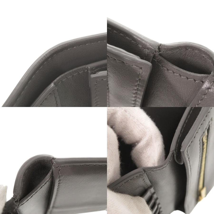 CELINE（セリーヌ） バイカラー ミディアムストラップ レザー グレー