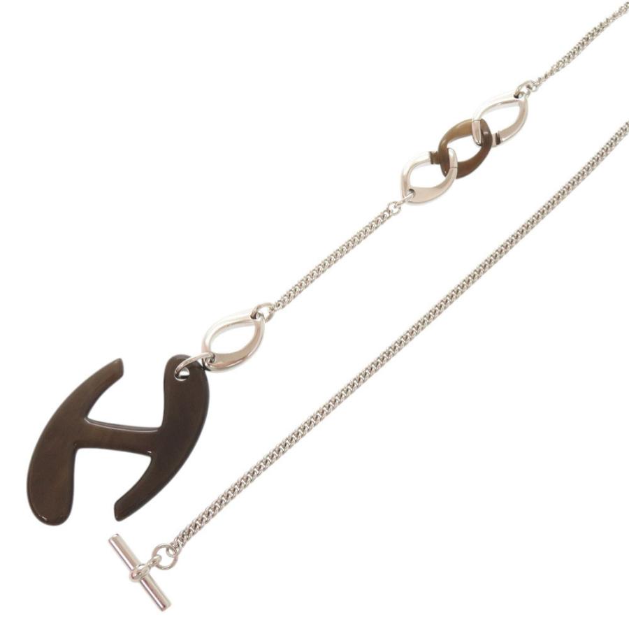 HERMES（エルメス） 美品 シェーヌ ドゥ H メタル バッファローホーン 
