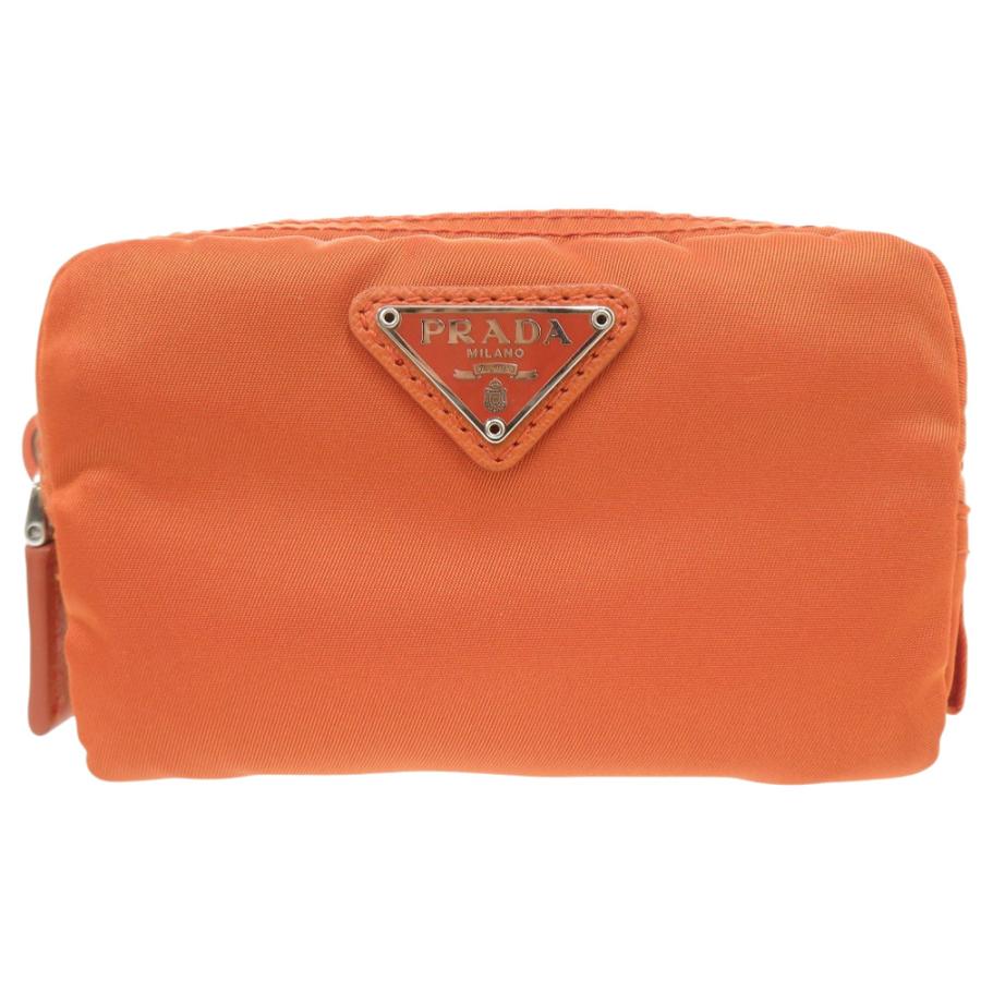 PRADA（プラダ） 美品 ヴェラ 1N0339 ナイロン オレンジ ポーチ 1687