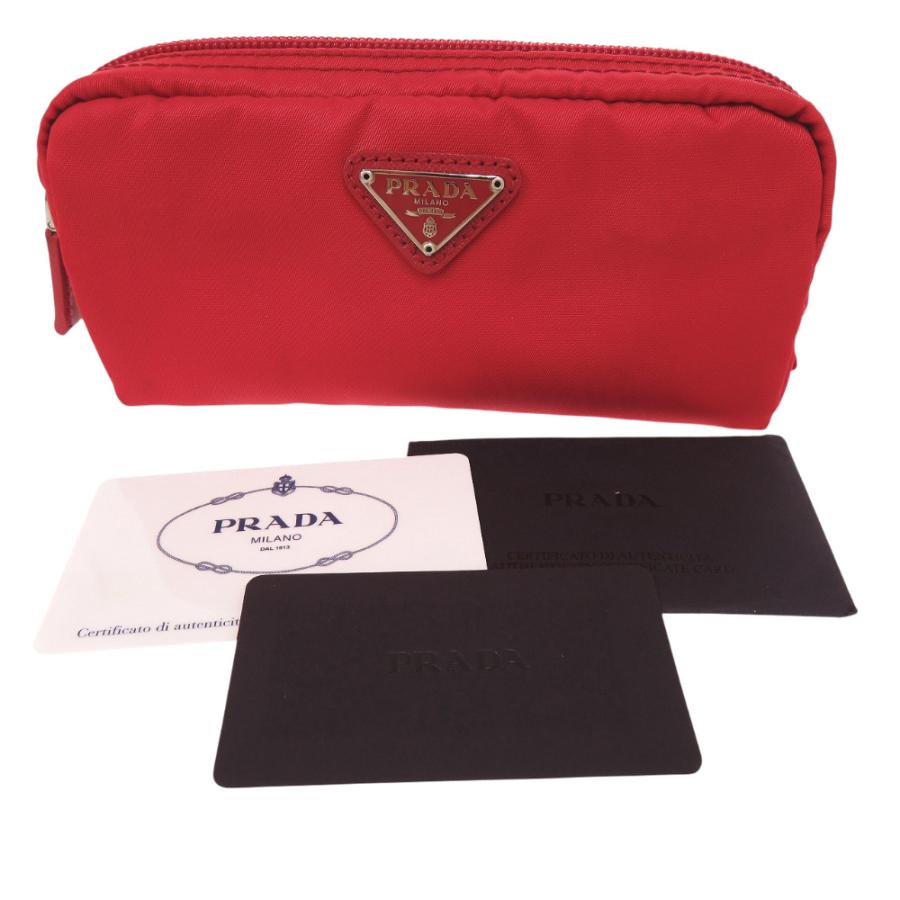 PRADA（プラダ） 美品 ヴェラ 1N1412 ナイロン ポーチ バッグ 赤 1688