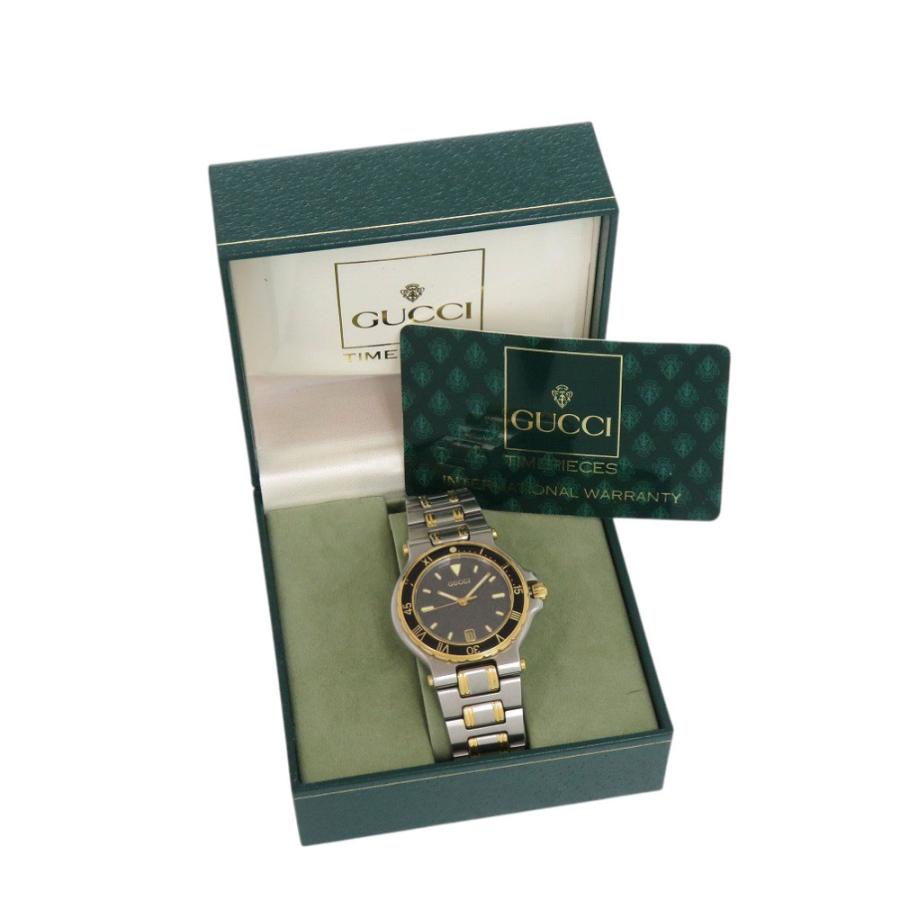 GUCCI（グッチ） 美品 9700M SS グレー ゴールド シルバー クオーツ