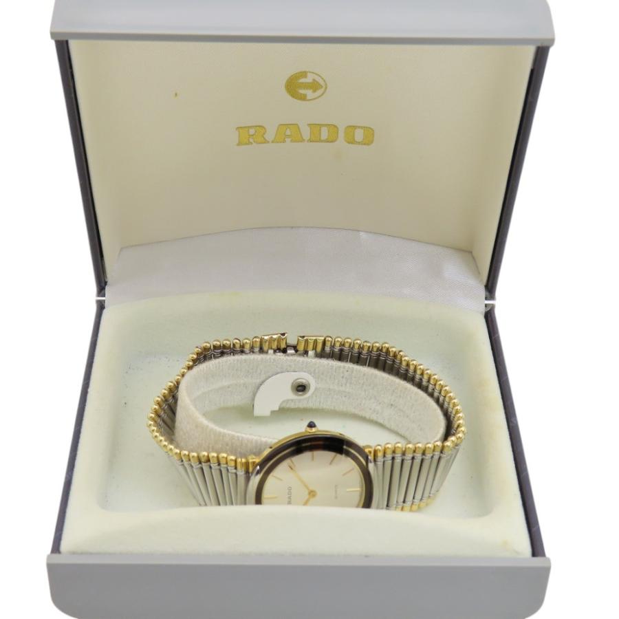 美品 ラドー ラウンド  121.9586.4 クオーツ 腕時計 ステンレススチール シルバー文字盤 0582【中古】RADO メンズ RADO（ラドー） 美品 ラウンド 121.9586.4 クオーツ 腕時計 ステンレス