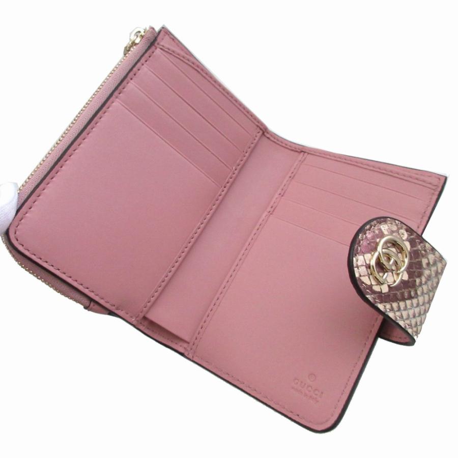 GUCCI（グッチ） 新品同様 ダブルG 739498 パイソン レザー バンブー