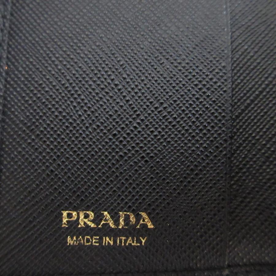 PRADA（プラダ） 新品同様 1PG004 サフィアーノレザー ブラック 黒 4連