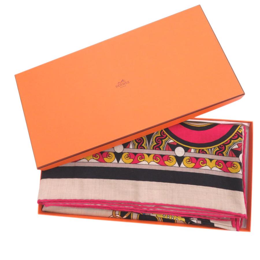 エルメス　カシシル　カレジェアン★ハーネスのバラ窓 HERMES（エルメス） 未使用品 カレ140 カレジェアン ハーネスのバラ窓