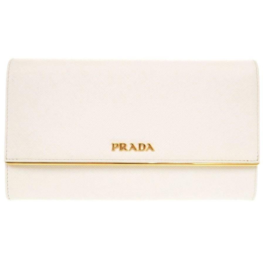 PRADA（プラダ） 新品同様 サフィアーノレザー 1MH311 ホワイト 長財布 