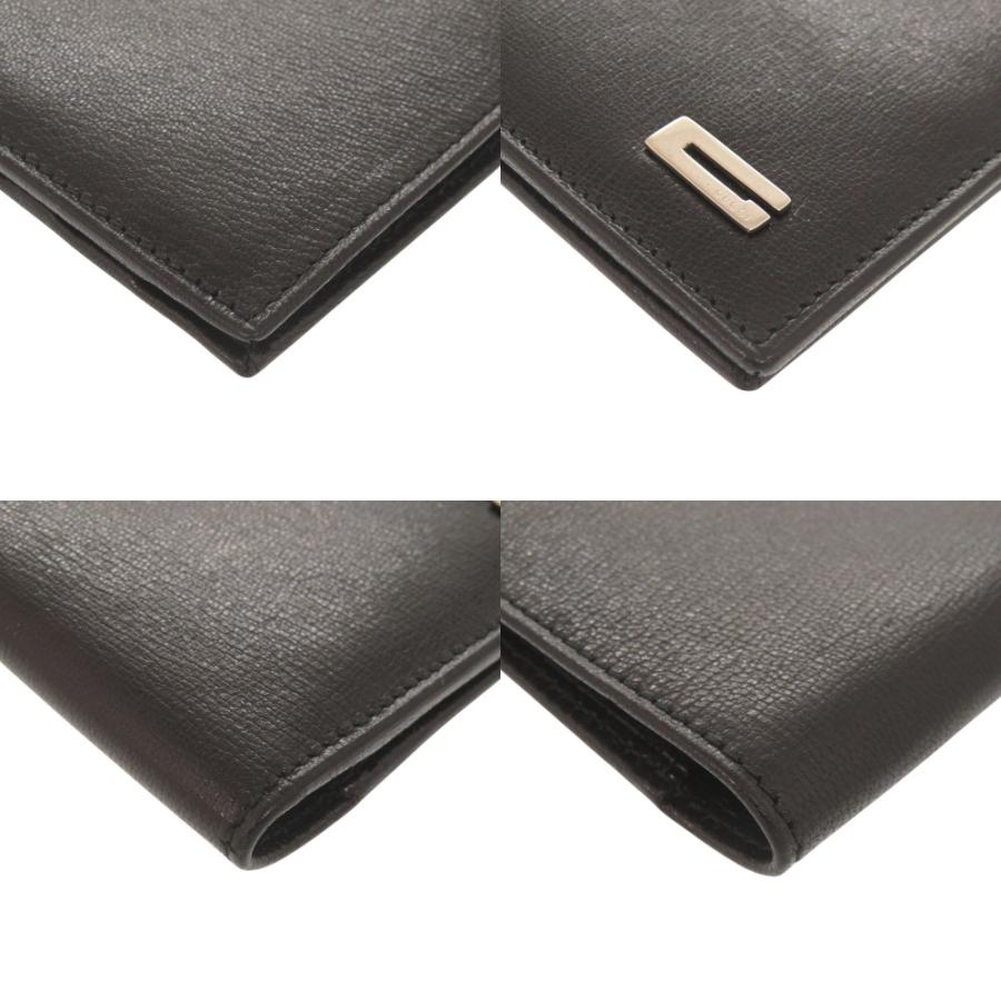 GUCCI（グッチ） 美品 ロゴ金具 レザー ブラック 札入れ 長財布 黒