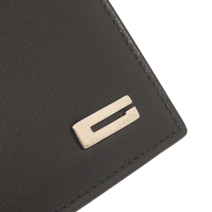 GUCCI（グッチ） 美品 ロゴ金具 レザー ブラック 札入れ 長財布 黒