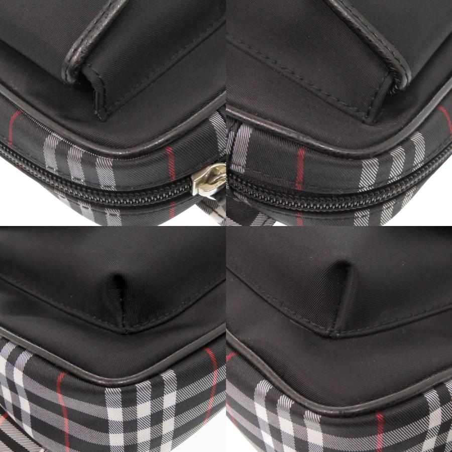BURBERRY（バーバリー） チェック柄 PVC ブラック ボディバッグ 黒