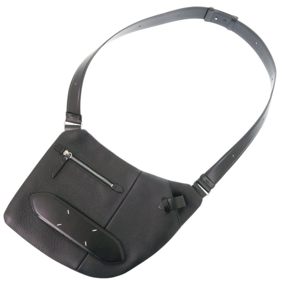 美品 メゾン マルジェラ 5AC SB1WG0017 レザー ブラック ショルダー 