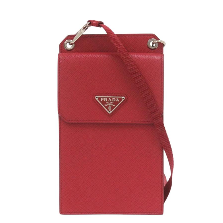 PRADA（プラダ） 美品 スマホショルダー フォンケース トライアングル