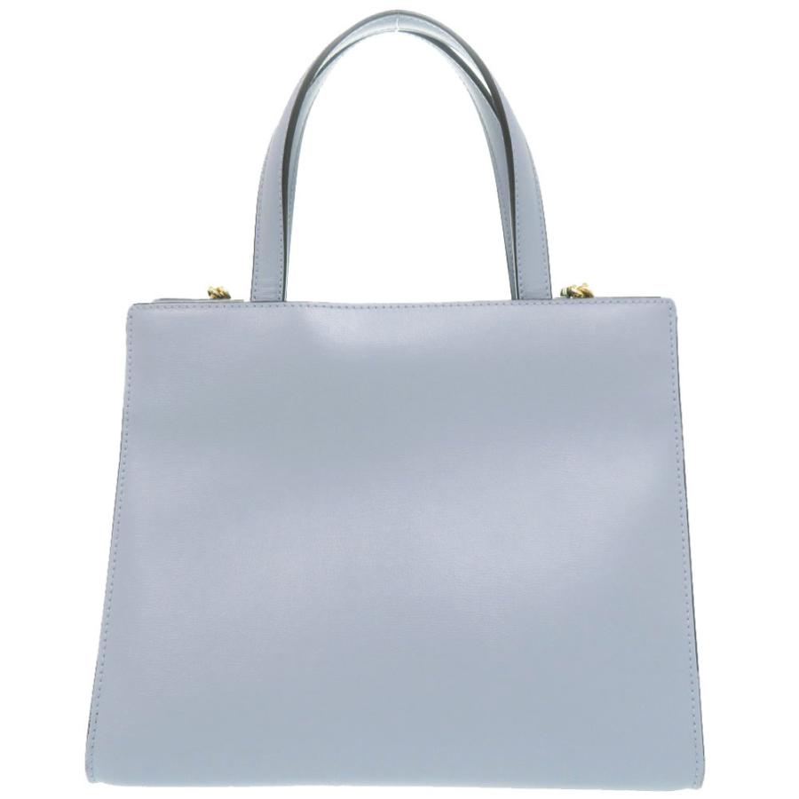 美品 サルヴァトーレフェラガモ ヴァラリボン レザー ブルー 2WAY