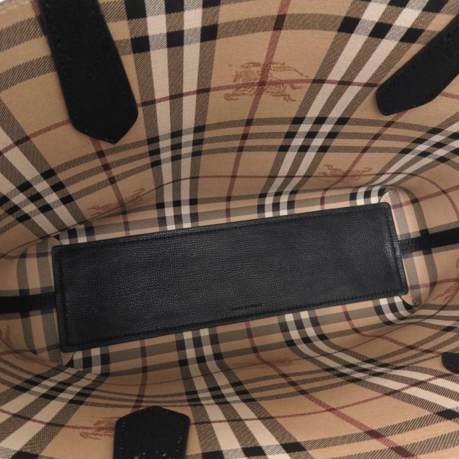 BURBERRY（バーバリー） 美品 ノバチェック レザー ブラック トート