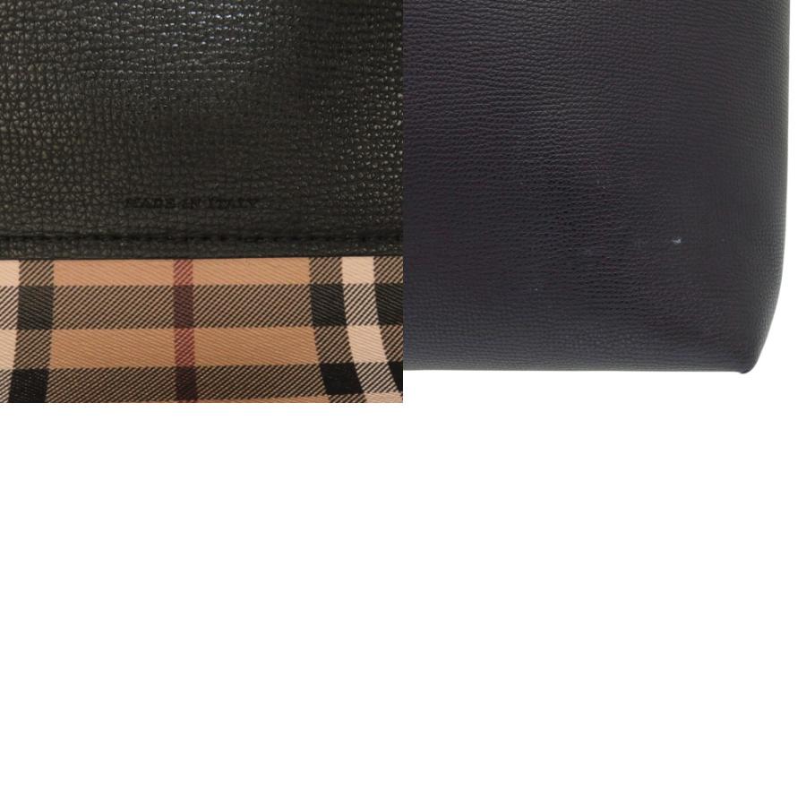 BURBERRY（バーバリー） 美品 ノバチェック レザー ブラック トート