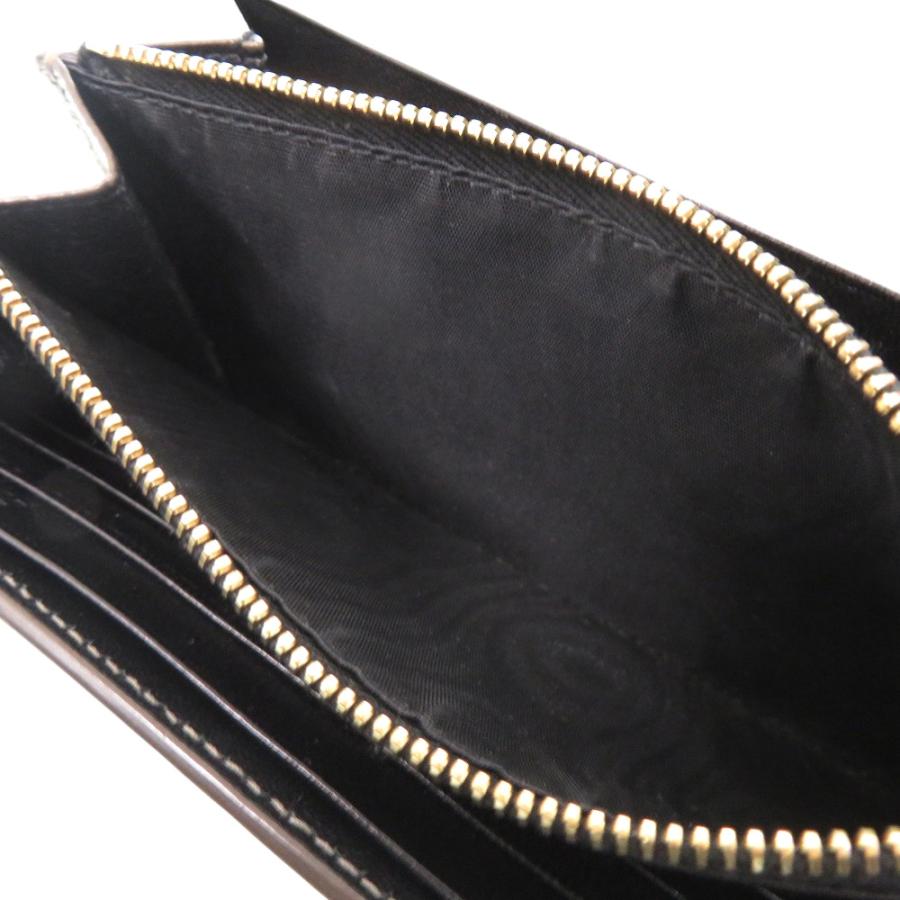 美品 サンローランパリ ロゴ メタリック GBL372266 0716 長財布 レザー 