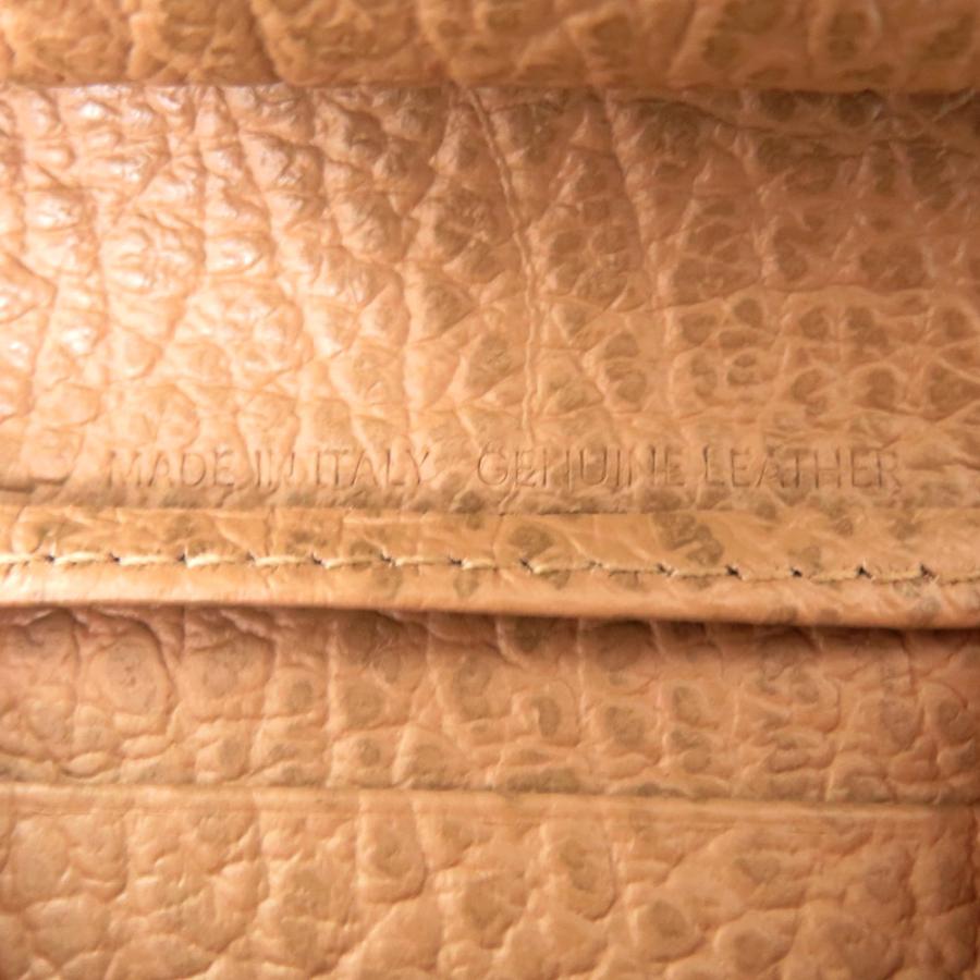 美品 メゾン マルジェラ 4ステッチ 二つ折り財布 レザー ベージュ 0494