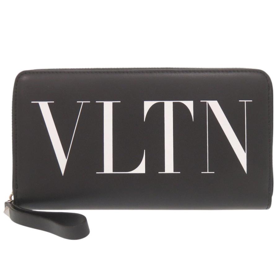 新品同様 ヴァレンティノ ガラヴァーニ VLTNロゴ レザー ブラック 