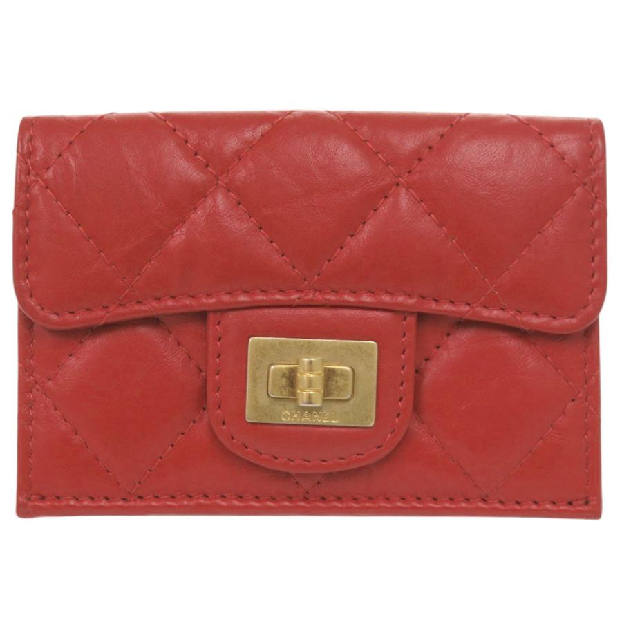 CHANEL（シャネル） 新品同様 2.55 コンパクトウォレット レザー 26 