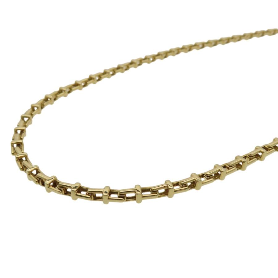 TIFFANY&Co.（ティファニー） 美品 K18YG Tナロー チェーン ネックレス