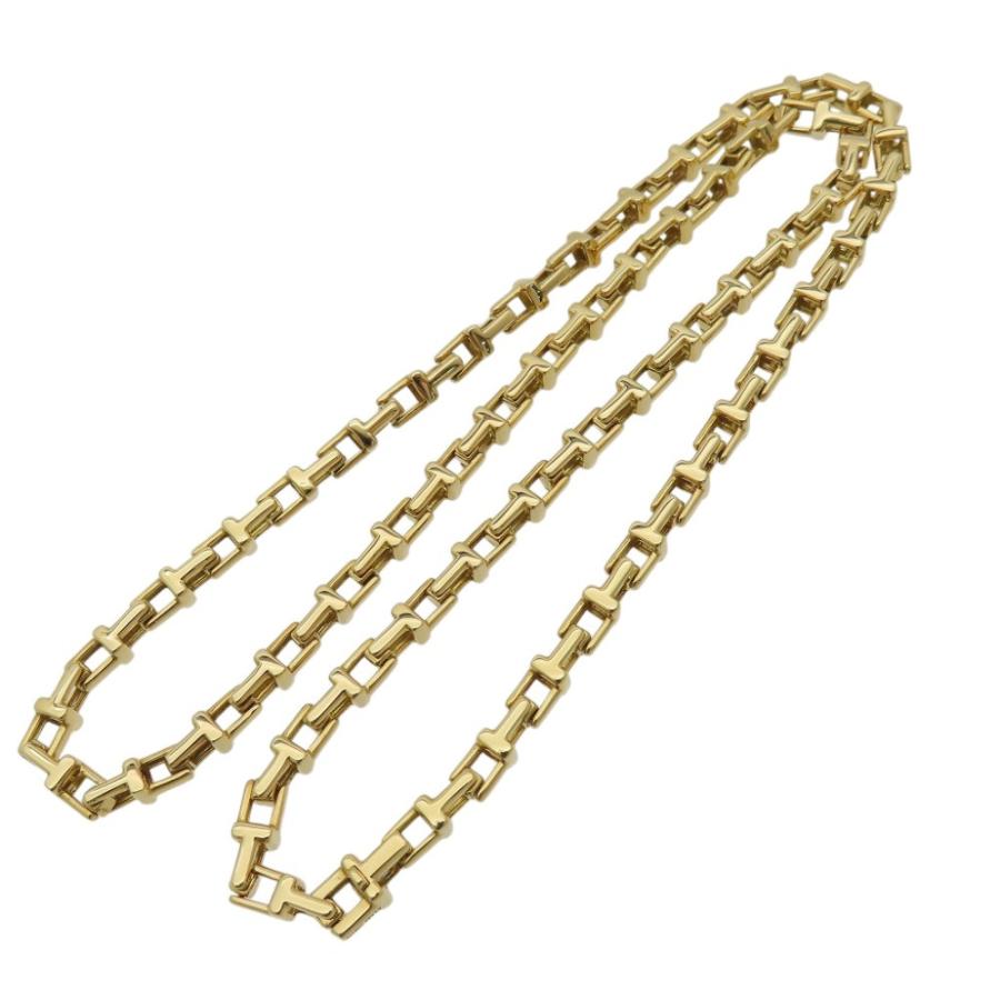 TIFFANY&Co.（ティファニー） 美品 K18YG Tナロー チェーン ネックレス