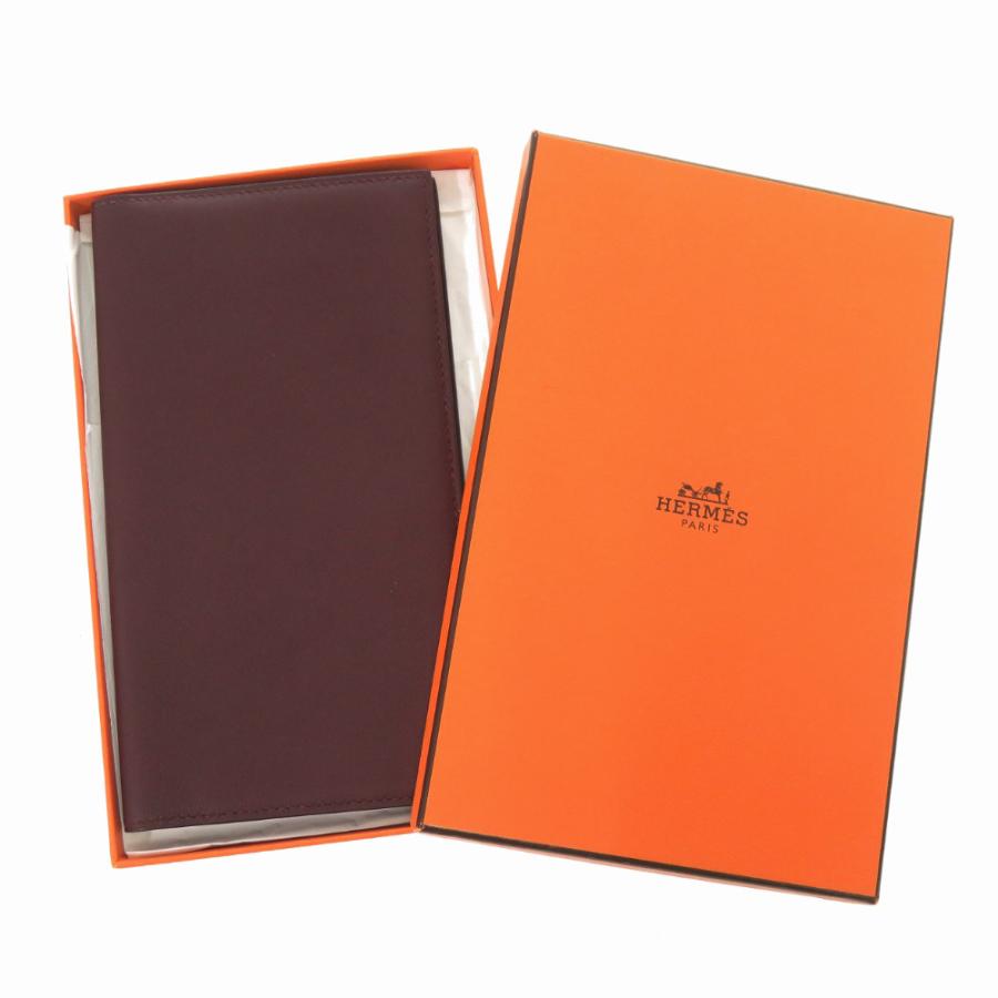 美品 エルメス シチズンツイル ロング □R刻印 ヴォースイフト プルーン 長財布 1399【中古】HERMES メンズ HERMES（エルメス） 美品 シチズンツイル ロング □R刻印 ヴォー