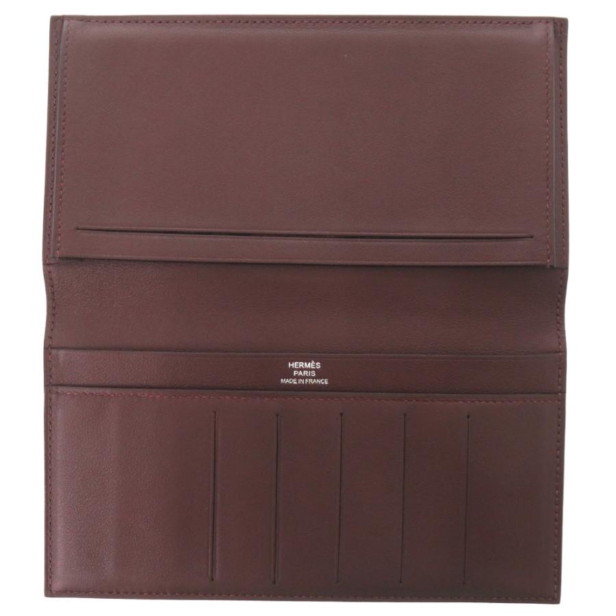 美品 エルメス シチズンツイル ロング □R刻印 ヴォースイフト プルーン 長財布 1399【中古】HERMES メンズ HERMES（エルメス） 美品 シチズンツイル ロング □R刻印 ヴォー