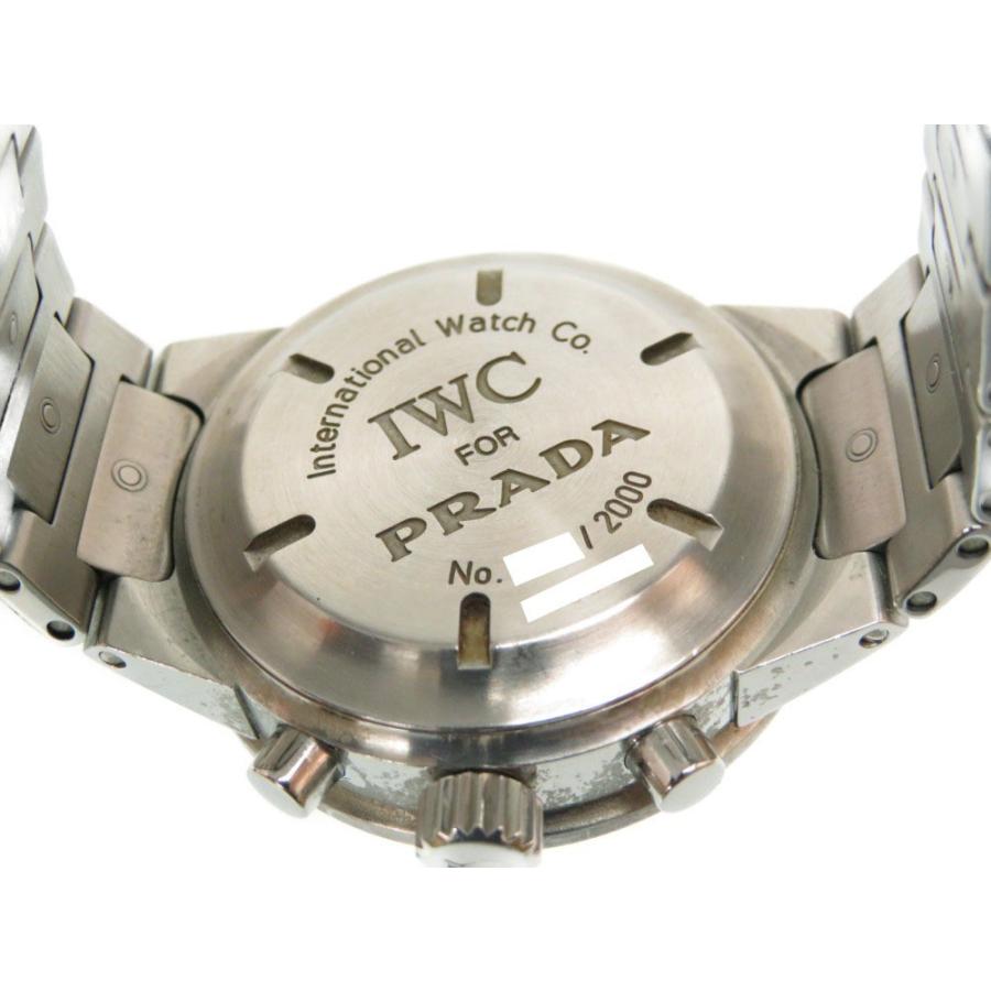 中古 IWC × PRADA GSTクロノグラフ 2000本限定 IW370802 自動巻き 腕時計 SS オートマチック メンズ 0012インターナショナルウォッチカンパニー 9D0012ZB6｜life-time｜10