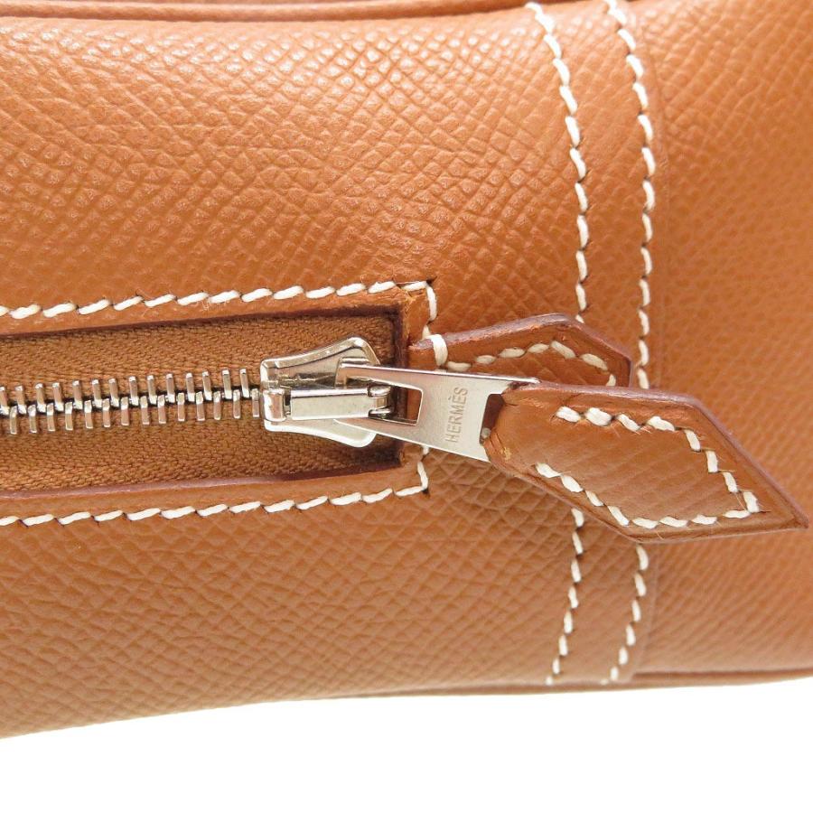 HERMES（エルメス） 新品同様 プリュム20 ヴォーエプソン ゴールド