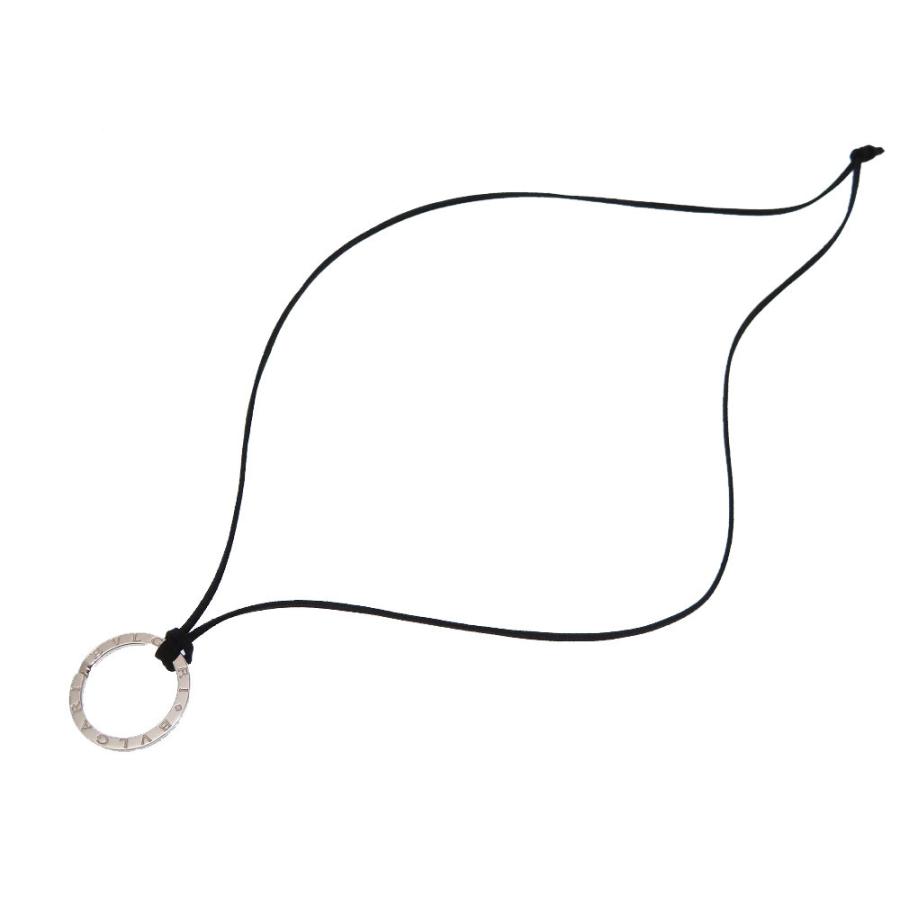 新品　未使用　BVLGARI ブルガリ シルバーキーリング　ネックレス BVLGARI シルバーキーリング ネックレス黒 チョーカー