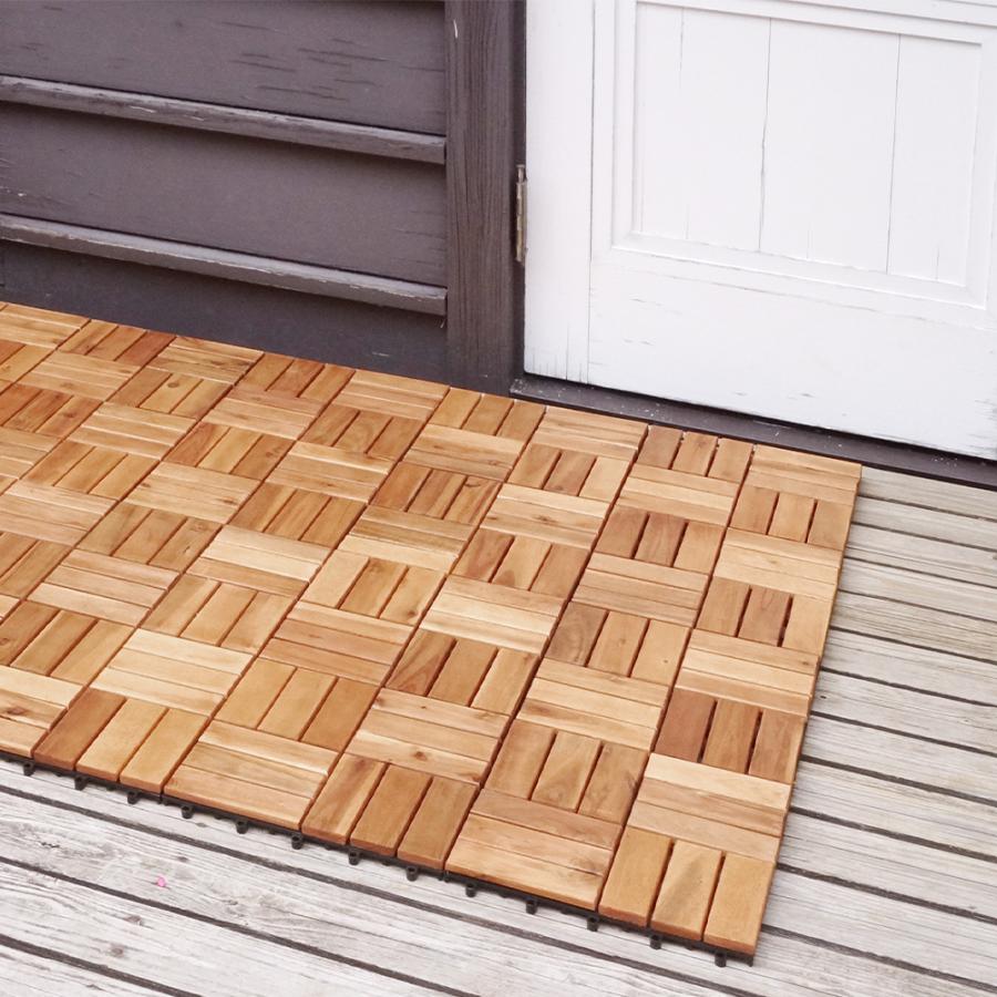 ウッドデッキ パネル 10枚セット 天然 木製 アカシア ジョイント ウッドタイル 送料無料 プロテック Apnjwd 3012ns ライフバリュー 通販 Yahoo ショッピング