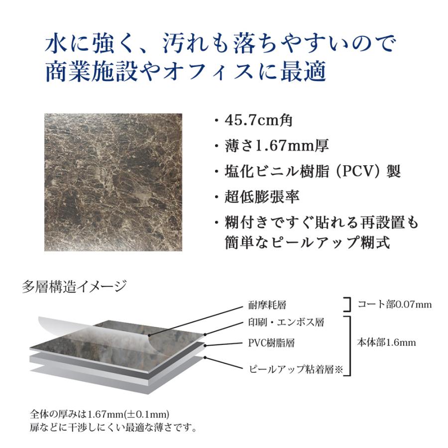 フロアタイル 床材 Ez床タイル 15枚入り 粘着剤付き床材 457mm角 ピールアップ工法 プロテック Ezft ライフバリュー 通販 Yahoo ショッピング
