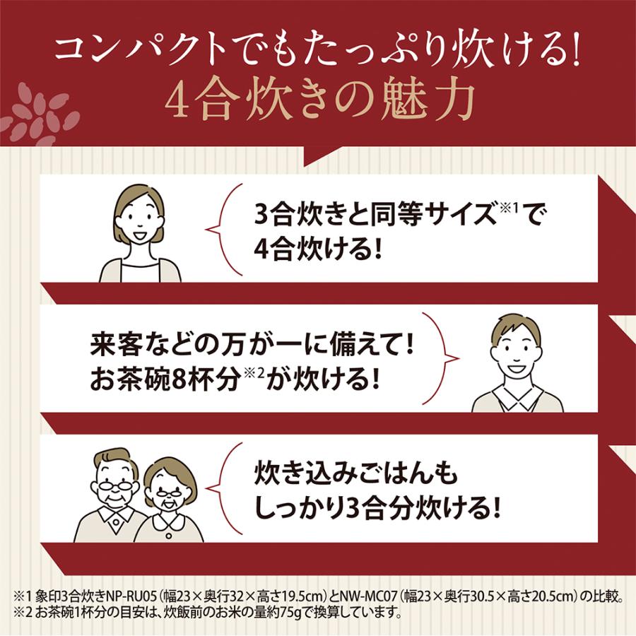 極め炊き 象印 炊飯器 ZOJIRUSHI 小容量圧力IH炊飯ジャー 4合炊き 豪熱
