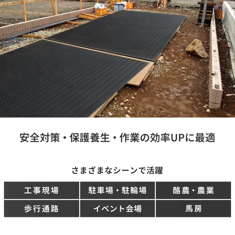 ゴムマット 多目的 200cm ×100cm 厚み10mm (突起部含む) 屋外 ゴムマット 多目的 200cm ×100cm 厚み10mm (突起部含む) 屋外