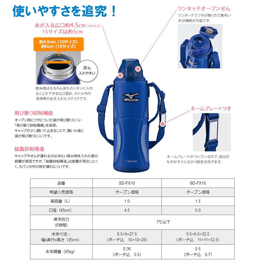 TUFF ◇象印 水筒 ZOJIRUSHI ステンレスクールボトル ミズノ MIZUNO