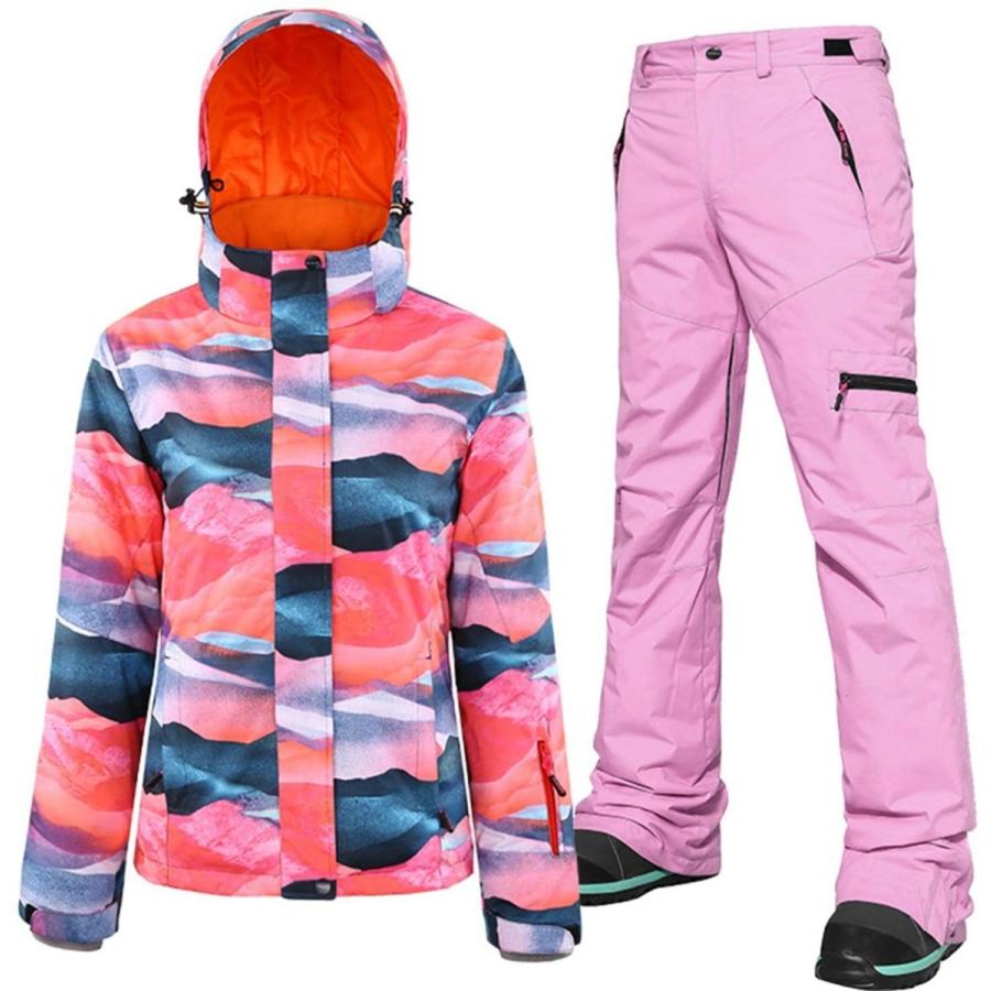 お得セット スノーボードウェア スキーウェア 上下セット レディース ジャケット 耐水圧 防水 防寒 防風 保温 雪遊び 大きいサイズ 登山服 カジュアル アウタ ウエア Schooling Com Br