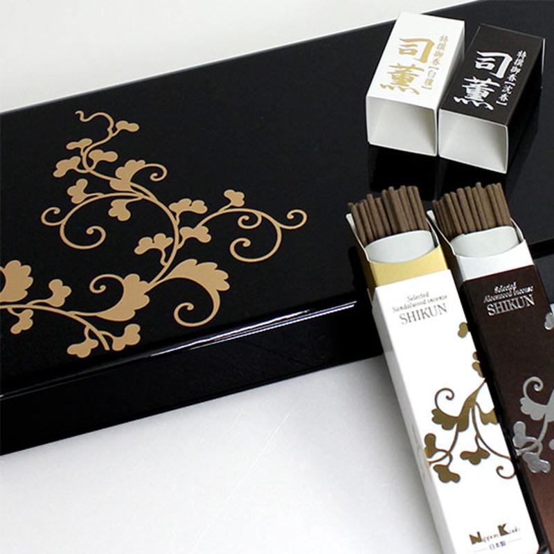 日本香堂 線香 司薫 しくん 進物 二種香(白檀・沈香) 8箱入 御供 御