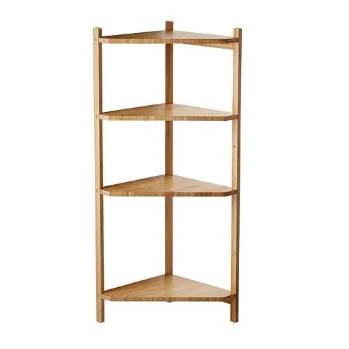 IKEA イケア RAGRUND ローグルンド コーナー シェルフ ユニット, 竹 バスルーム収納 ＜サイズ 34x99 cm