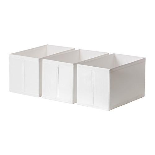 IKEA イケア SKUBB スクッブ ボックス, ホワイト / 3 個 ＜収納バック、押入れ サイズ31x55x33 cm