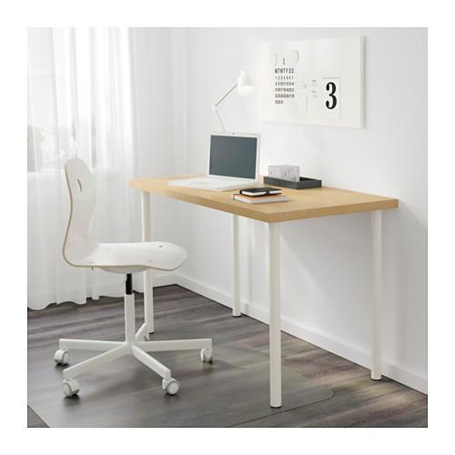 イケア（IKEA） ADILS オディリス 脚, ホワイト4本セット サイズ