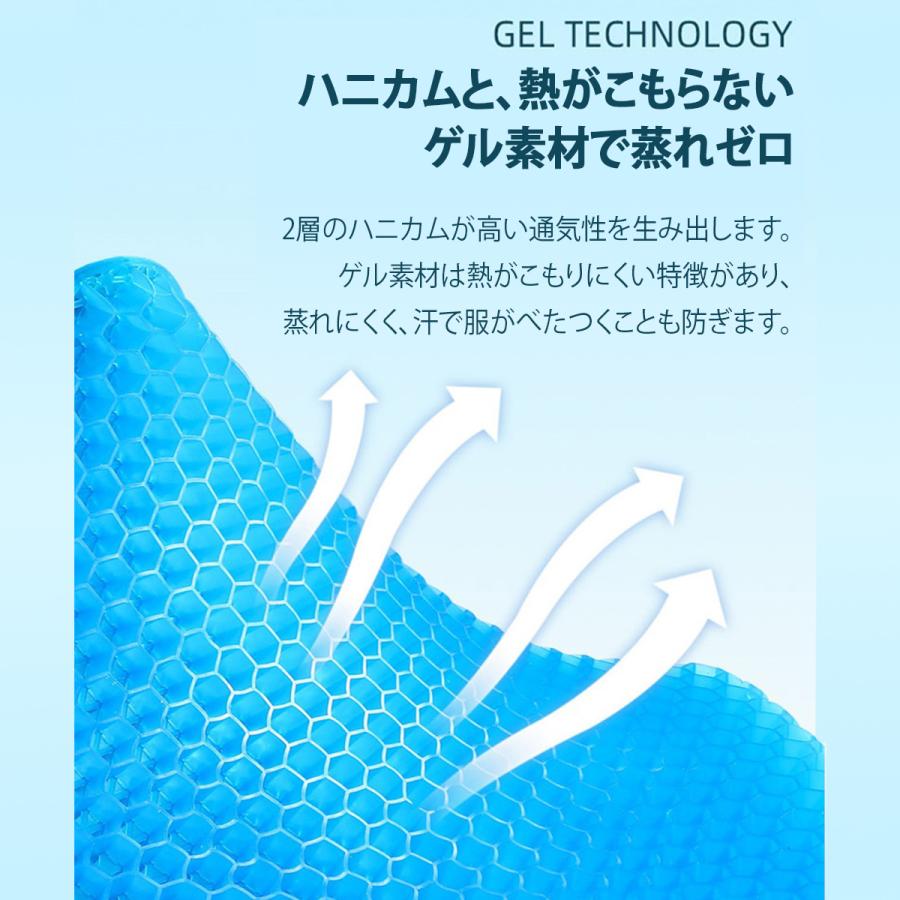 21年激安 ゲルクッション ジェルクッション クッション 腰痛 二層ハニカム 体圧分散 衝撃吸収 オフィス テレワーク ドライブ 卵が割れない Wantannas Go Id