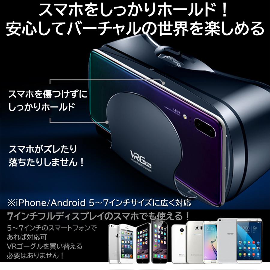 Vrゴーグル ヘッドセット メガネなしok 視野角1度 Iphone7 10 11 Galaxy クリア画質 5インチ 7インチ Pcp Vrg00bk Y Ks Market 通販 Yahoo ショッピング
