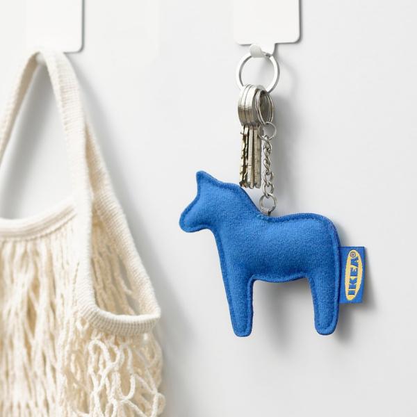 IKEA クマ ぬいぐるみ ハート ボーダー 水色 イケア IKEA ホース