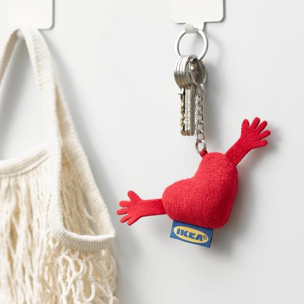 IKEA イケア ハート キーリング EFTERTRADA エフテルトレーダ 赤 レッド キーホルダー p12ikea064Life
