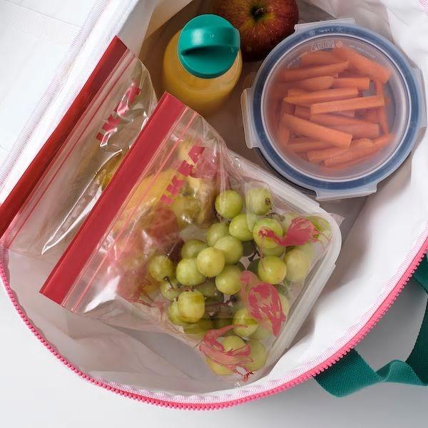 イケア（IKEA） フリーザーバッグ ISTAD イースタード x10枚 ピンク鳥