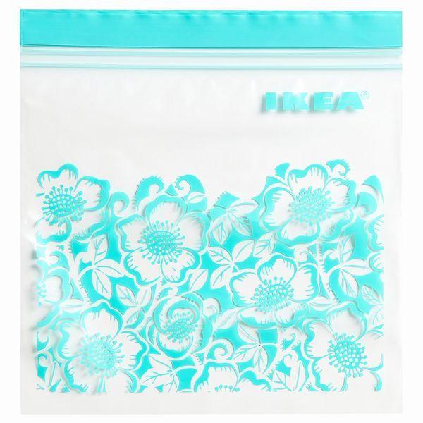 イケア（IKEA） フリーザーバッグ ISTAD イースタード x10枚 フラワー