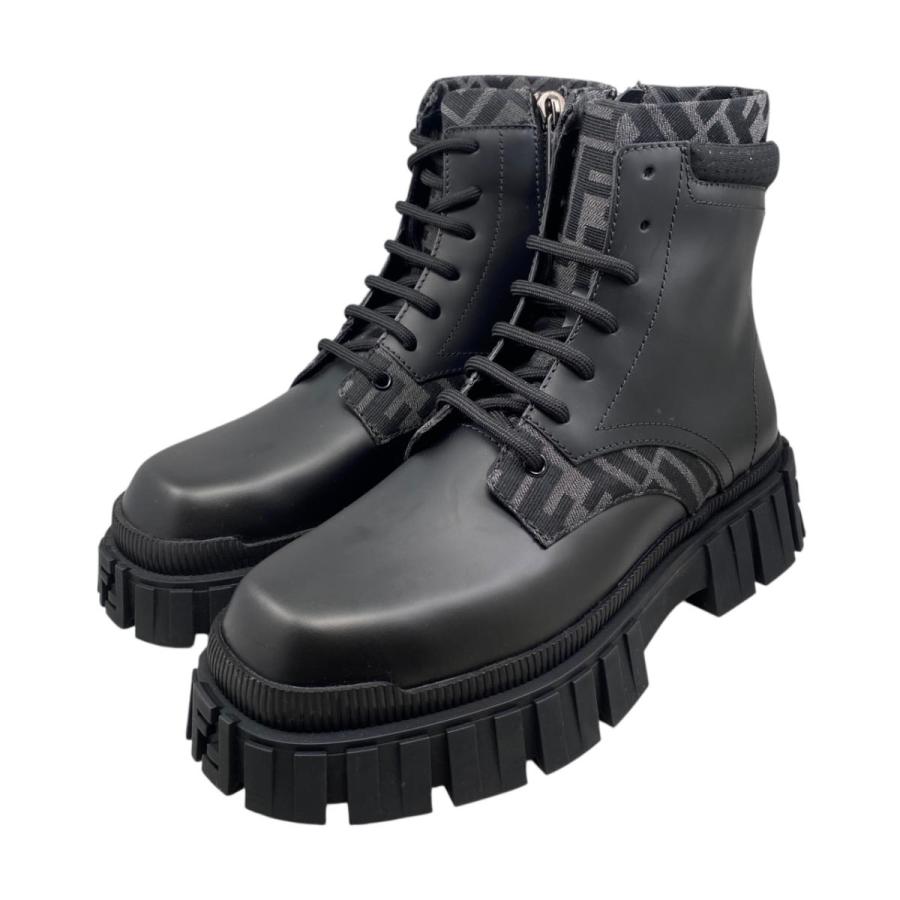 FENDI（フェンディ） アンクルブーツ ズッカ柄 レースアップ 7U1458 6