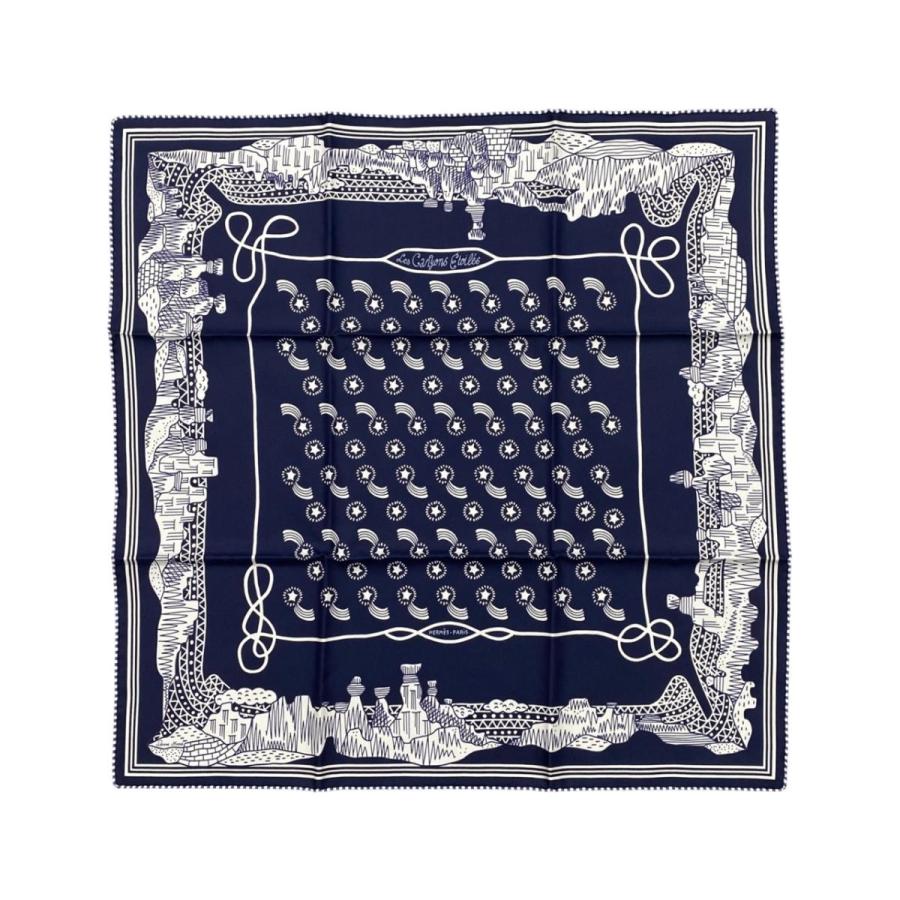 エルメス　シルクバンダナ　55 スカーフ　星降る渓谷 HERMES（エルメス） シルクスカーフ バンダナ55 星降る渓谷 H042856S